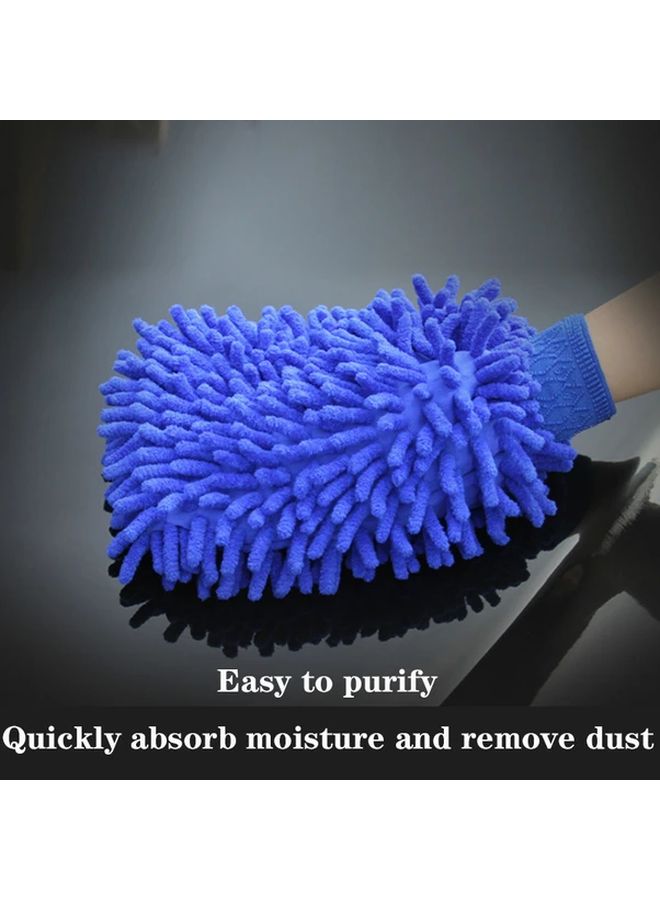 Ultra Soft Chenille Car Wash Gloves Double Sided Plush Microfiber Non Scratch Cleaning Random Color - Image 3