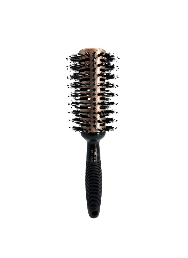 Phillips Brush Phillips Brush Luxe Tourmaline Monster Vent 4 PolyTip Professional Hair Brush 275 Barrel Head  Vented Blowout Hairbrush with Poly Tipped Nylon  Boar Hair Bristles 