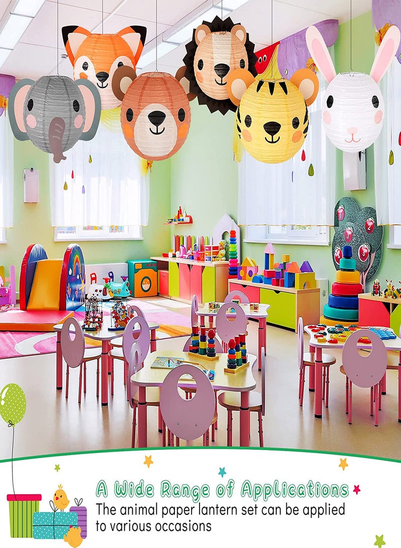 Jungle Animal Paper Lanterns - 8 Pack for Birthday Parties, Baby Showers, Home Decor, and Ceiling Decorations - Perfect for Barnyard and Farm Themed Celebrations - Image 5
