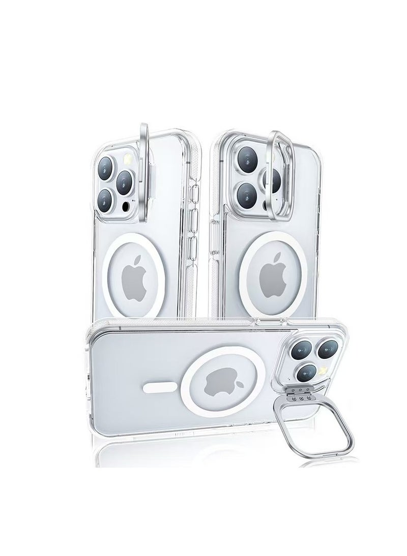 حافظة Apple iPhone 15 Pro Max، حافظة وقائية مقنطة MagSafe، 【حماية كاملة من الصدمات】 بدور خلفي من مادة البولي كاربون الشفافة (PC)، حافظة ضخمة لـ iPhone 15 15 Pro Max بدور قاعدة العدسة ومغناطيسات قوية - Image 4