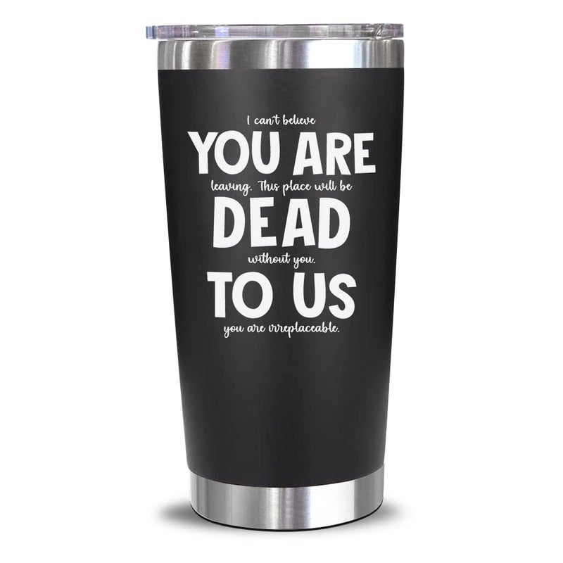 NewEleven Coworker Leaving Gifts - Farewell Gifts, Going Away Gift For Coworker - Goodbye Present, Good Luck Gift For Coworkers, Friends, Boss, Men, Women - 20 Oz Tumbler Black - Image 1