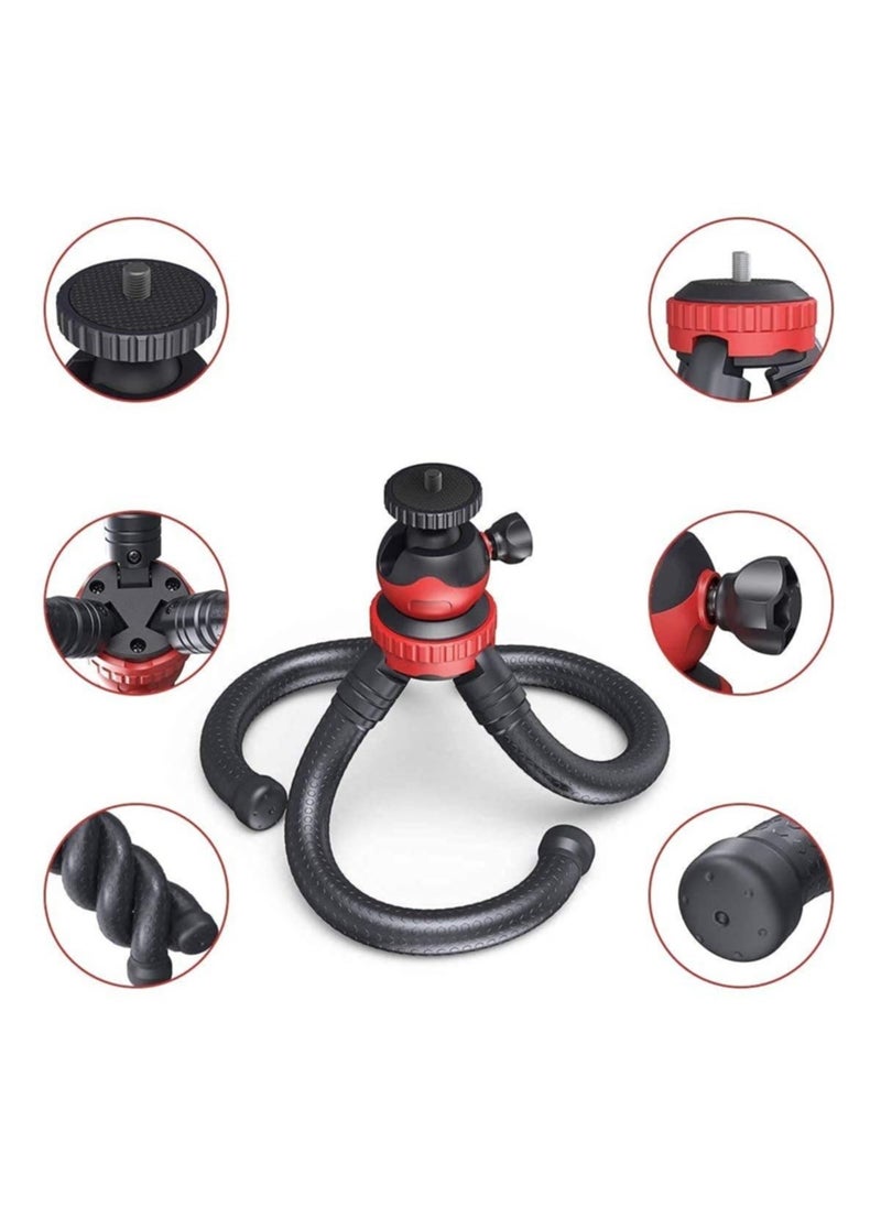 ELTRAZONE Flexible Gorillapod Tripod with 360° Rotating Ball Head Tripod for All DSLR Cameras(Max Load 1.5 kgs) & Mobile Phones + Free Heavy Duty Mobile Holder - Image 4