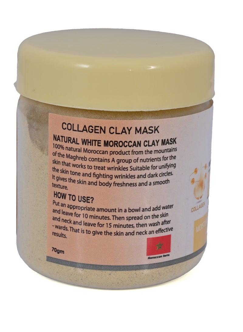 active max Moroccan Powder Clay Mask With Natural Pure Collagen 70 gr - Image 2