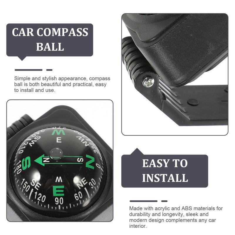 Homoyoyo Dashboard Compass Ball Adjustable Vehicle Boat Navigator - Image 4