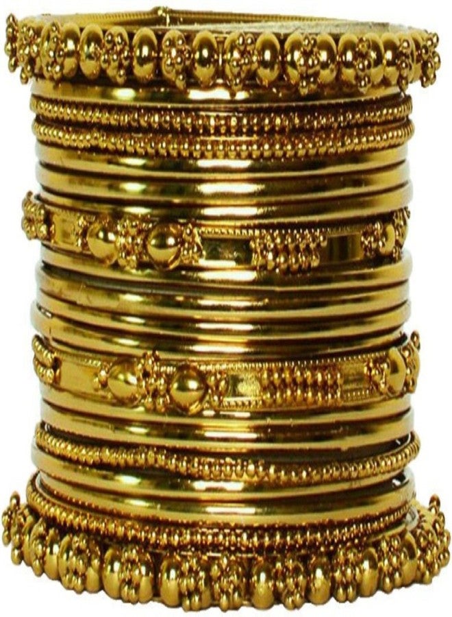 JSD Gold Plated Traditional Bangles Set Size_2.4 - Image 2