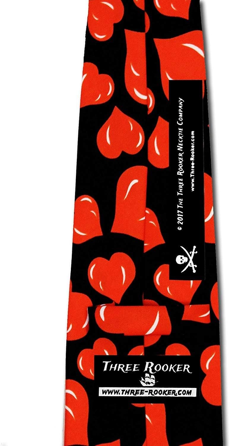 Three Rooker Hearts TIES Valentines Day Men's Neck tie heart - Image 4