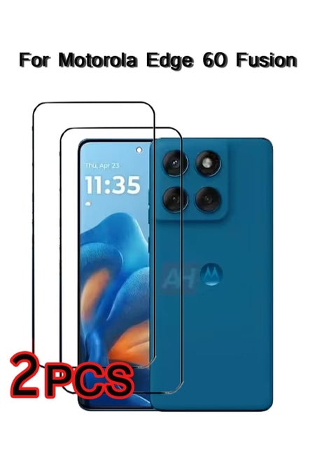 2 Pack for Motorola Moto Edge 60 Fusion Screen Protector,HD Tempered Glass,3D full Coverage,9H Hardness,Anti-Scratch,Bubble Free