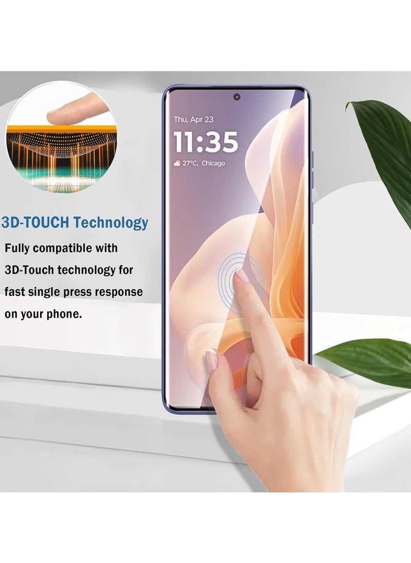 2 Pack for Motorola Moto Edge 60 Fusion Screen Protector,HD Tempered Glass,3D full Coverage,9H Hardness,Anti-Scratch,Bubble Free