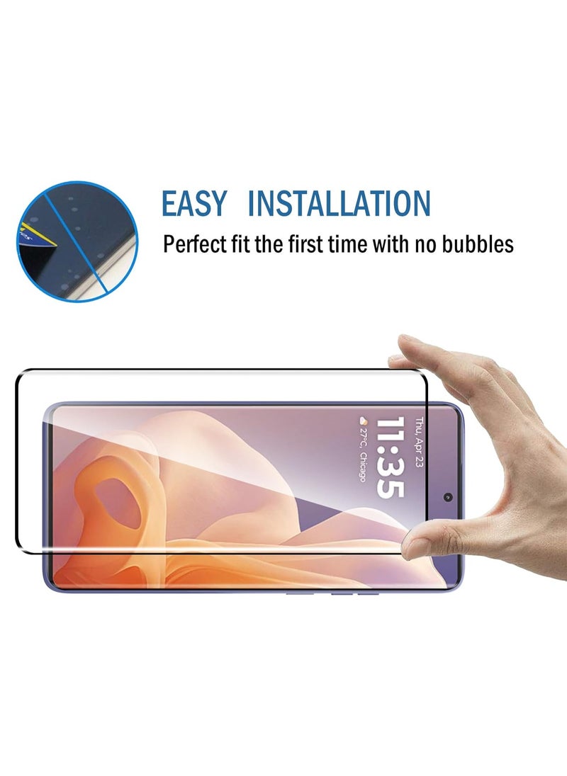 2 Pack for Motorola Moto Edge 60 Fusion Screen Protector,HD Tempered Glass,3D full Coverage,9H Hardness,Anti-Scratch,Bubble Free