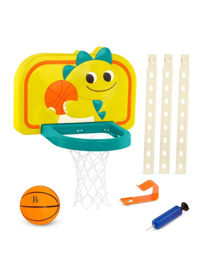B. toys - Hanging Basketball Net - Adjustable Height - Mini Ball & Air Pump - Sports Toys & Active Play - 3 Years + - Dinosaur Dribbler - Image 1