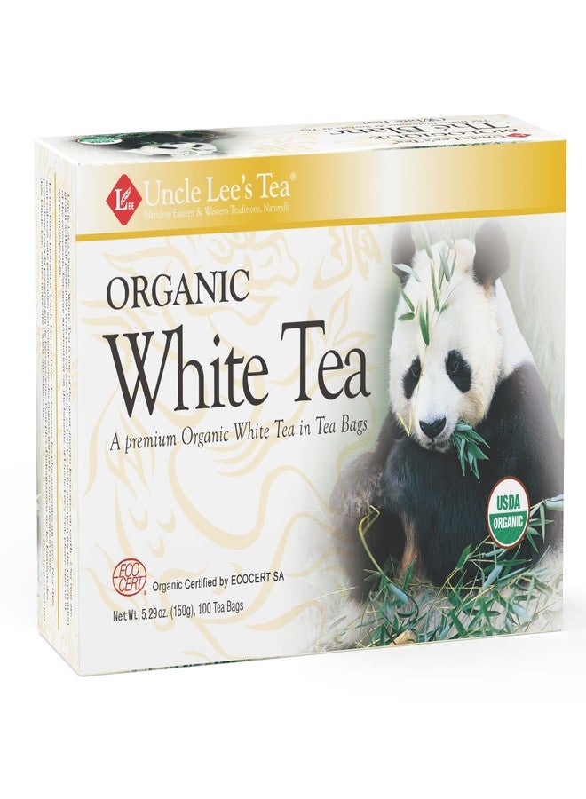 Uncle Lee's Tea Uncle Lee’s Organic White Tea - Premium Tea for Everyday Wellness, Low Caffeine, Antioxidant-Rich White Tea Bags, Individually Wrapped, 100 Count - Image 1