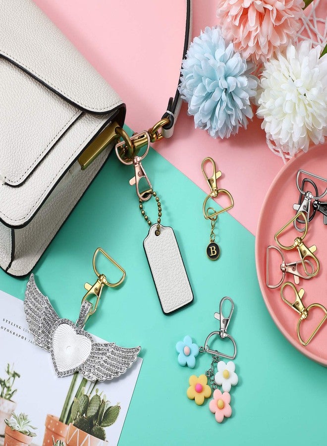 Hotop 25 Pcs Metal Swivel Clasp Hooks 1 Inch D Ring Keychain Making Kit Lanyard Snap Hooks Keychain Clip Hooks Lobster Claw Clasps for Lanyard Making, Purse Hardware, DIY Craft - Image 5