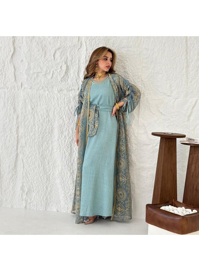 Muslim women's long robe dress - Image 3
