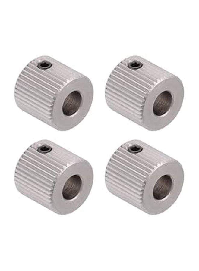 4Pcs 40 Teeth Stainless Steel 3D Printer Extruder Wheel 5mm Inner Hole Feeding Gear Replacement - Image 1