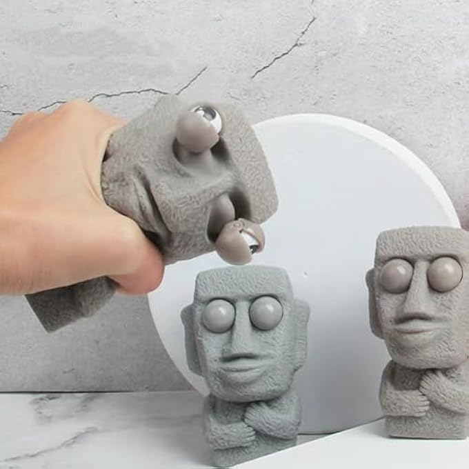 Nurnesy Squeeze Toys - Exploding Eye Rock Man Adult Stress Relief Toy | High Pressure Decompression Fidget for Anxiety & Tension - Image 5