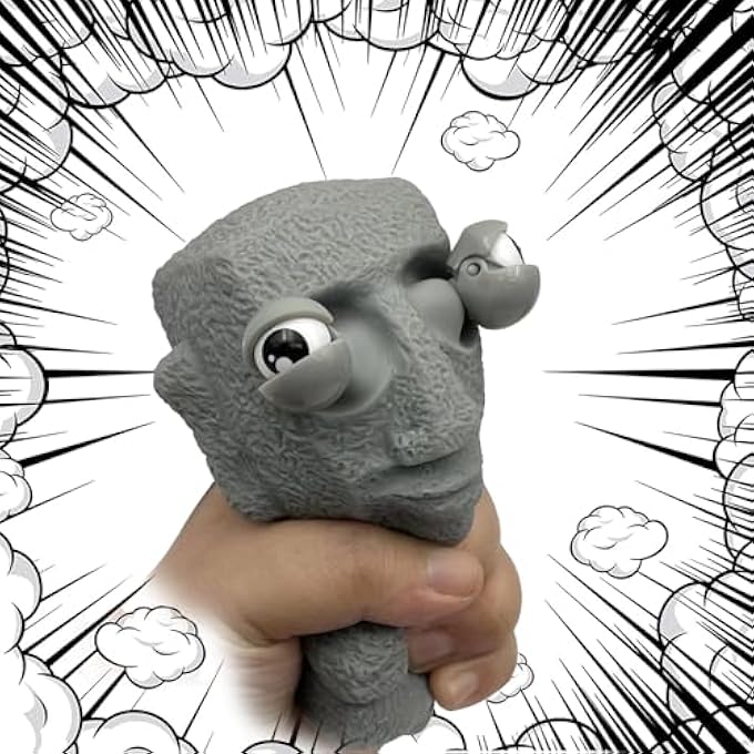 Nurnesy Squeeze Toys - Exploding Eye Rock Man Adult Stress Relief Toy | High Pressure Decompression Fidget for Anxiety & Tension - Image 2