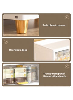 JANTENS Foldable Storage Boxes 4 Tier Storage Bins With Lids, Large Storage Bins Kitchen Organization Cabinet, Closet Storage and Organization Storage Containers for Home Kitchen Bedroom  - Image 2