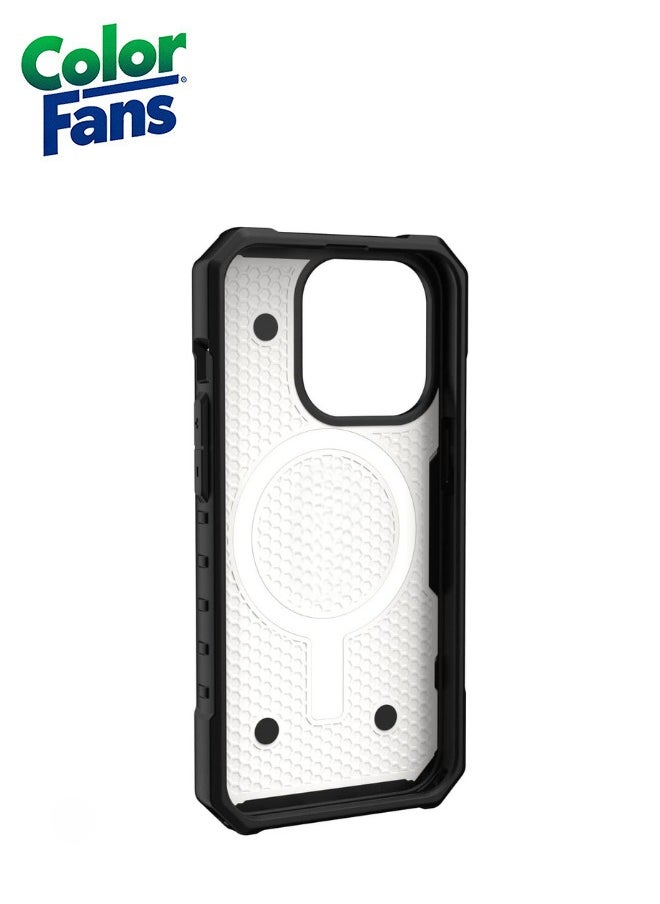 Color Fans Apple iPhone 13 Pro Case 6.1" Pathfinder Built-in Magnet Compatible with Magnet Charging Slim Lightweight Shockproof Dropproof Rugged Protective Cover - White  - Image 4