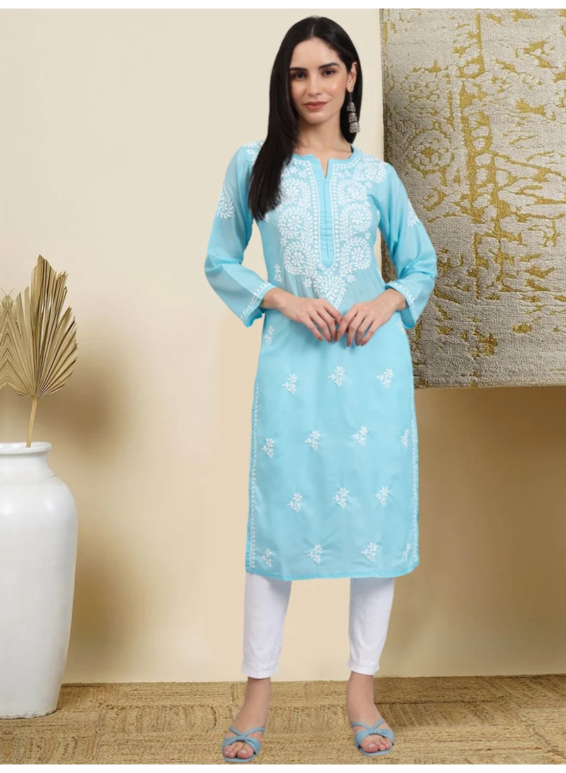 الايا كورتا شيكانكاري قطنية مطرزة يدويًا للسيدات -AL3997