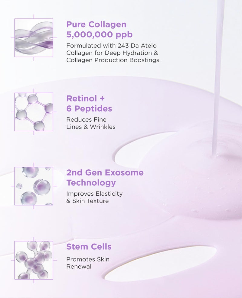 AROCELL OFFICIAL AROCELL Super Collagen Overnight Hydrogel Mask with Retinol & Stem Cell | Firming, Lifting, Plumping, Long-Lasting Glow | Korean Glass Skin Care | 43g x 4 | BSS Skincare Must-Have - Image 5