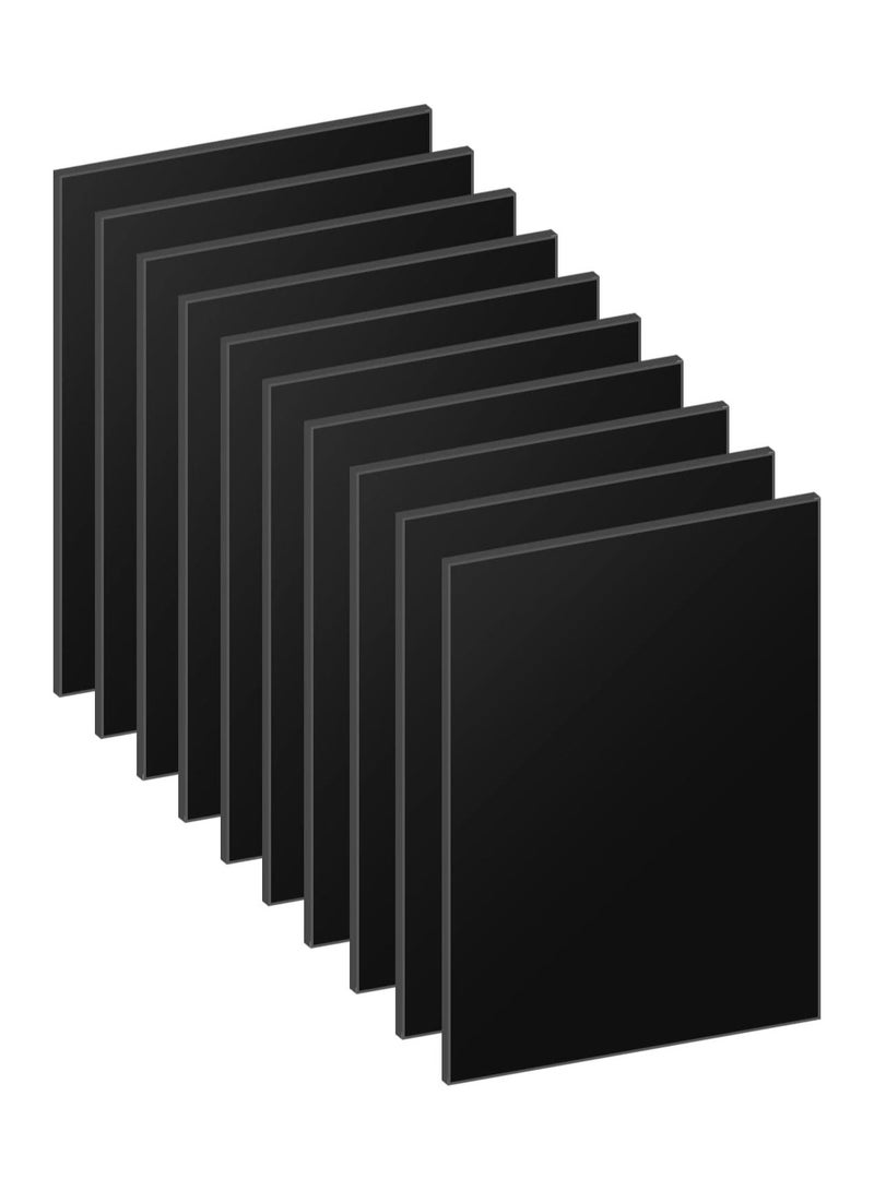 TPGP 10 Pcs Acrylic Sheets Black Acrylic Blanks Square Acrylic Discs Small Black Acrylic Panel Plastic Sheets Square 1 mm Thin Acrylic Sheet Signs for Picture Painting DIY Crafts(15 x 10cm) - Image 1