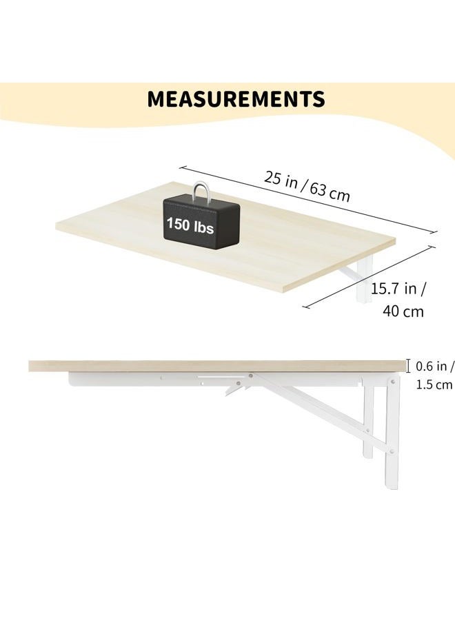 GOYLSER Laundry Room Wall Mounted Folding Table, Kitchen Restaurant Home Bar Work Table, Waterproof Easy to Install and Clean - Image 3