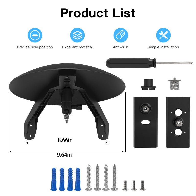 OkeMeeo 2 in 1 Security Camera Sun Rain Cover for All 1/4'' Thread Camera with Adjutable Mount for Ring Spotlight Cam Plus/Ring Spotlight Cam Pro/WyzeCam/Blink/Arlo/for eufy/Google Nest and More - Image 5