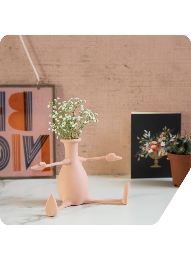 PELEG DESIGN Florino  Friendly Flower Vase Modern Home Dcor Vase for Flowers Unique Gifts by Peleg Design Peach - Image 2
