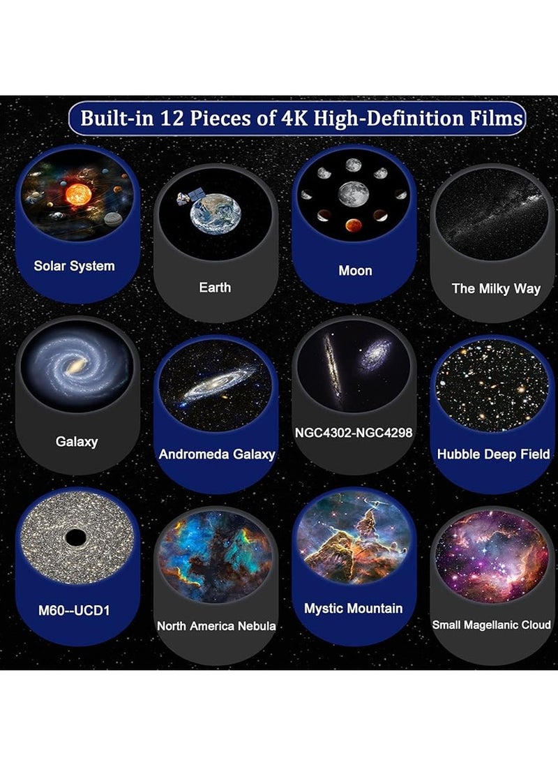 milkyway Galaxy Projector 12 in 1 Star Projector Starry Sky Night Light with Solar System Constellation Moon for Kids Adults Light Projector for Bedroom Home Theater Living Room Decor LED Projector Lamp  - Image 2