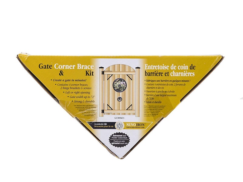 Nuvo Iron Gate Corner Frame Brace Kit, Black, 1 Count (Pack of 1) - Image 3