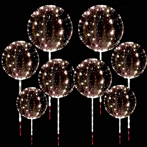 FI - FLICK IN Transparent Latex Bubble Balloons 20 Inches (after inflating) Crystal Clear Bobo Balloon for Led Light Up Helium Style (Pack of 10) - Image 4