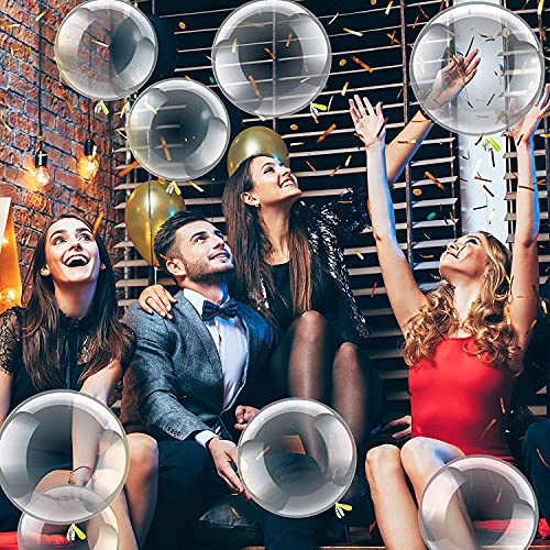 FI - FLICK IN Transparent Latex Bubble Balloons 20 Inches (after inflating) Crystal Clear Bobo Balloon for Led Light Up Helium Style (Pack of 10) - Image 5