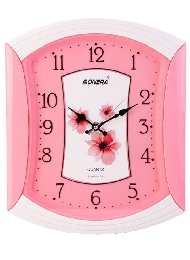 Sonera Wall Clock -7031-Analog -Quartz - Pink Color - Image 1