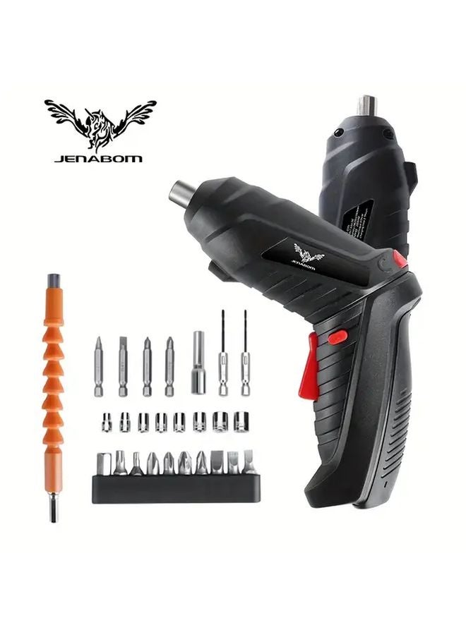 26 قطعة مجموعة أدوات الطاقة اللاسلكية للتدريبات، بطارية ليثيوم 3.6 فولت، لإصلاحات المنزل - Image 1