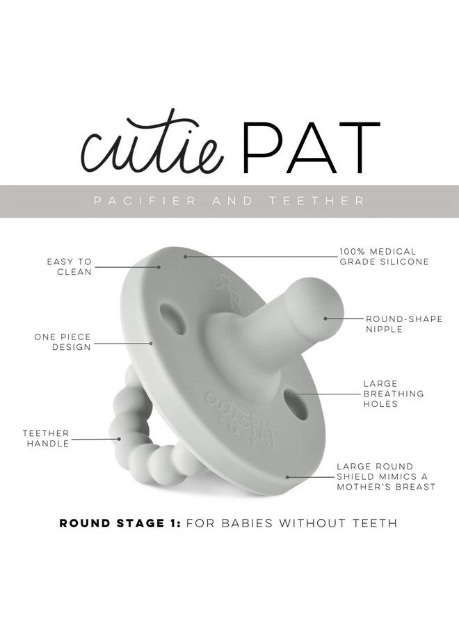 Ryan & Rose Cutie Pat Pacifier Teether (Stage 1 Grey) - Image 2