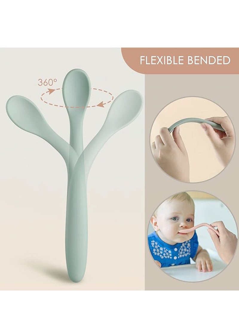 Generic 6-Piece Silicone Feeding Spoons, for Baby and Infant, Soft-Tip Easy on Gums I Training Spoon | Baby Utensils Feeding Supplies, Dishwasher & Boil-proof  - Image 3