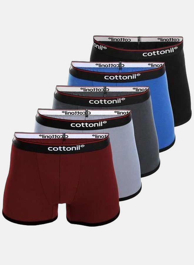 Cottonil Bundle OF (5) - Men Boxer Solid - Image 1