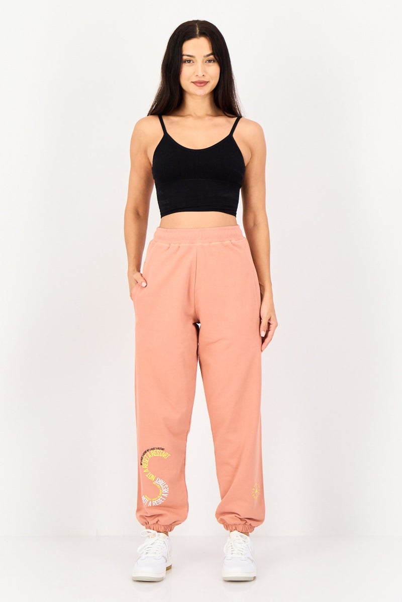 Adidas x Stella McCartney Women Sportswear Fit Training Sweatpants, Dusty Orange - Image 2