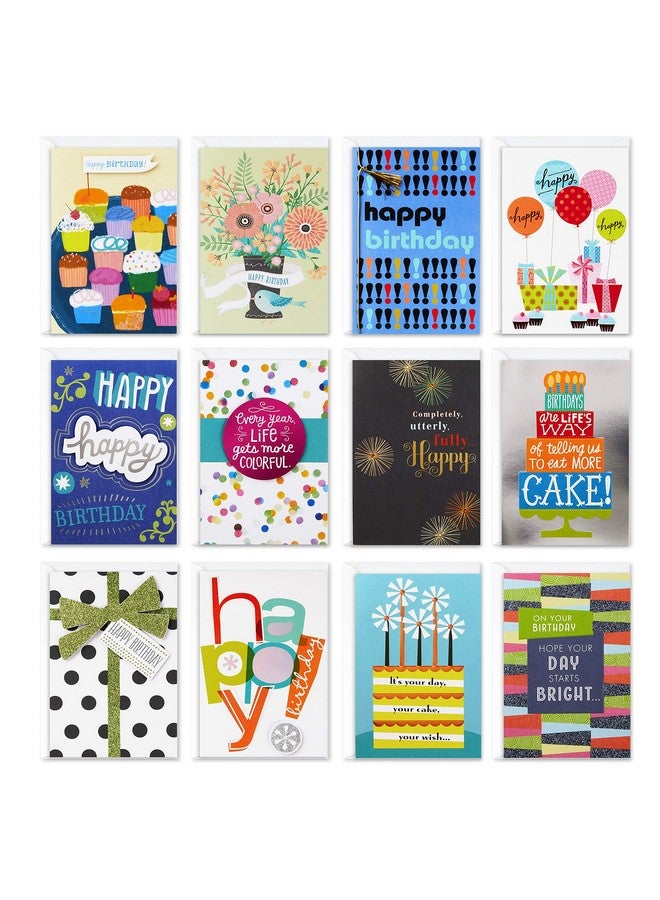 هولمارك بطاقات تهنئة عيد ميلاد متنوعة من هولمارك (12 بطاقة ومغلف) - Image 1