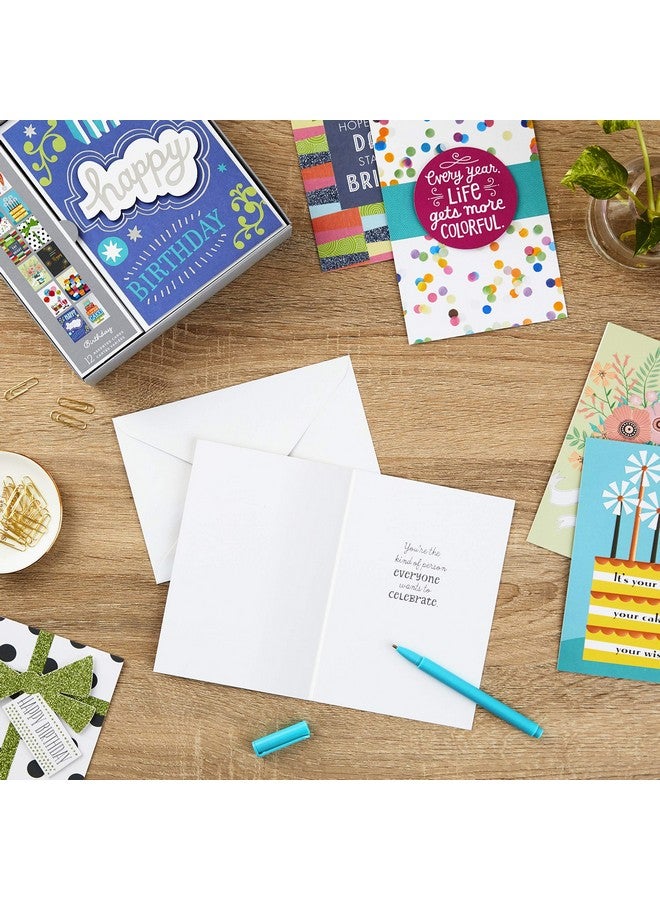 هولمارك بطاقات تهنئة عيد ميلاد متنوعة من هولمارك (12 بطاقة ومغلف) - Image 2