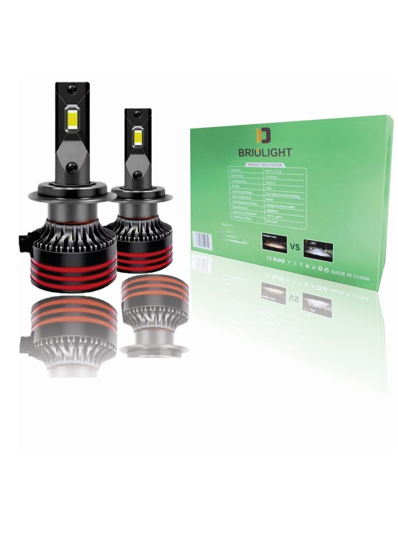 Generic BRIOLIGHT M8 Pro Plus H4 LED Headlight Bulbs, 11000LM, 6000K White, 2-Pack  - Image 4