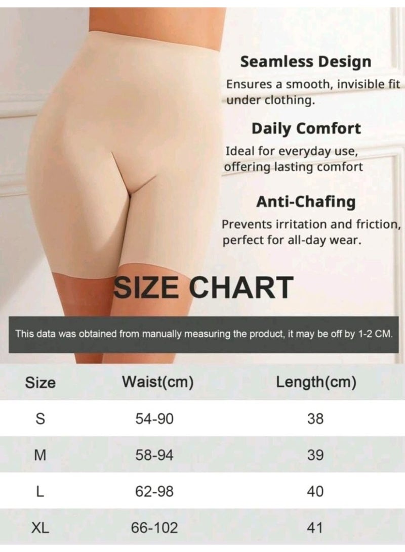 SHEIN-1pc Seamless High Waisted Tummy Control Skirted Leggings With Safety Shorts, Cooling,Breathable (Apricot) - Image 2