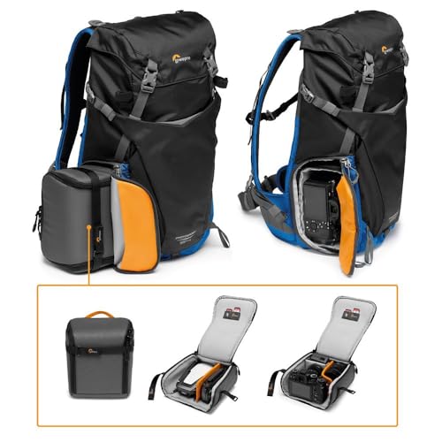 Lowepro PhotoSport BP 24L AW III, Hiking Camera Backpack, with Side Access, with Removable Camera Insert, with Accessory Strap System, Blue and Black, for Mirrorless Compatible with Sony α7 - Image 3