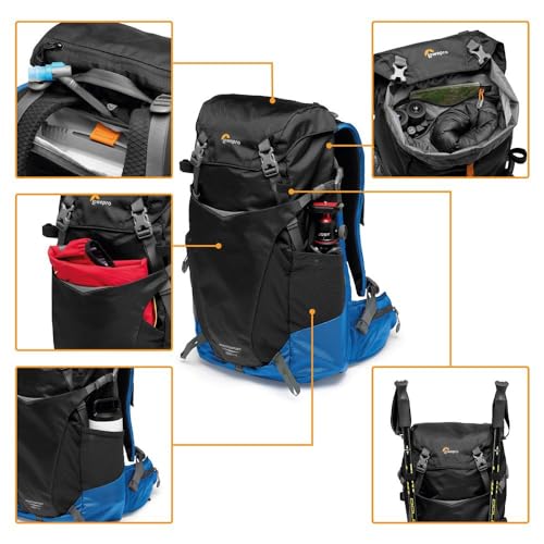 Lowepro PhotoSport BP 24L AW III, Hiking Camera Backpack, with Side Access, with Removable Camera Insert, with Accessory Strap System, Blue and Black, for Mirrorless Compatible with Sony α7 - Image 4
