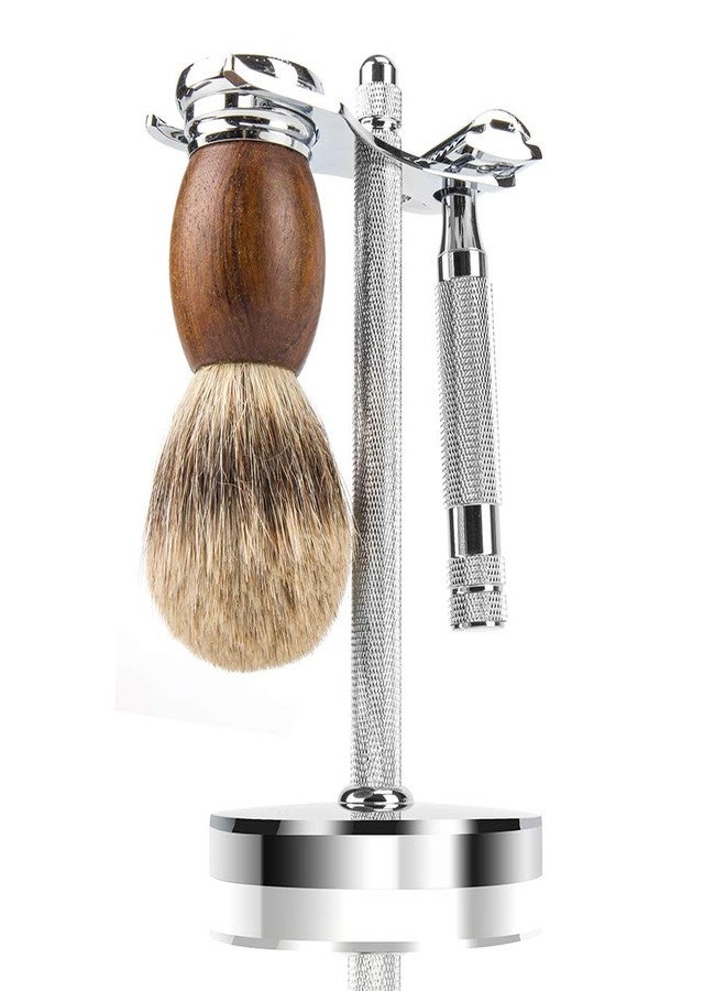 CHARMMAN Safety Razor and Shaving Brush Stand, Extra Wide Openings, Wider Base, Manly Look - Image 4