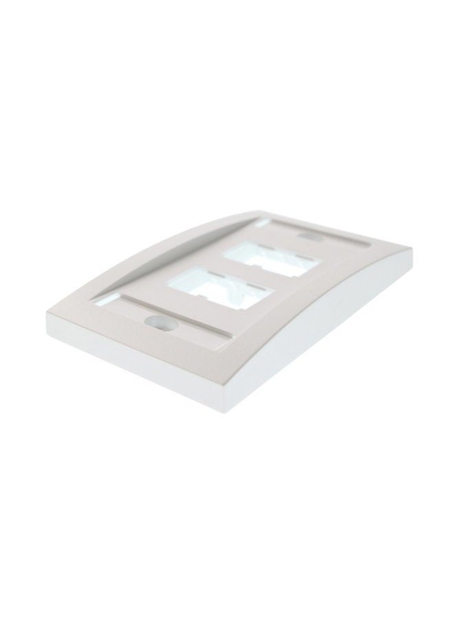 Panduit CFPE4WHY 1-Gang 4-Port Faceplate, White - Image 1