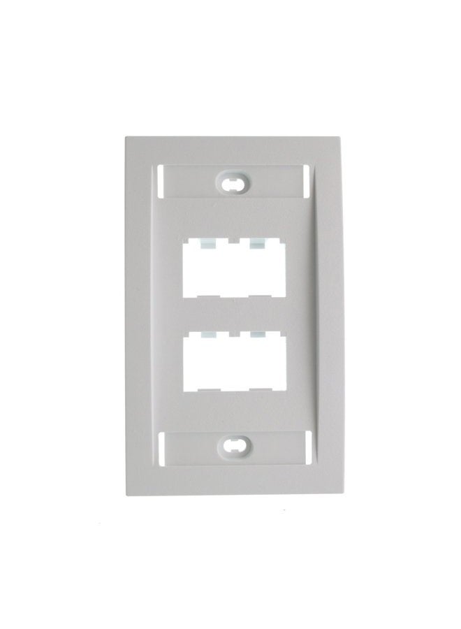 Panduit CFPE4WHY 1-Gang 4-Port Faceplate, White - Image 2