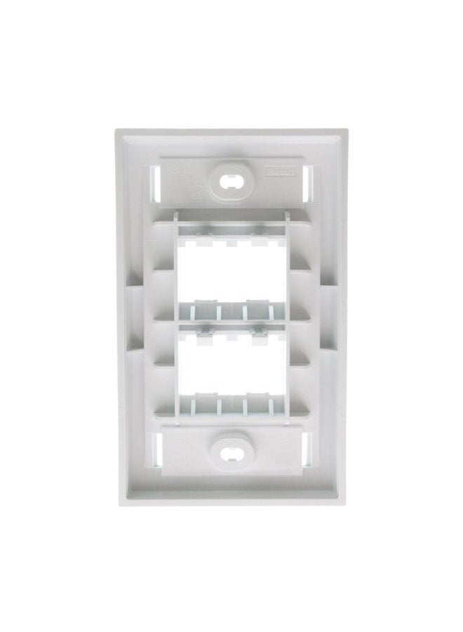Panduit CFPE4WHY 1-Gang 4-Port Faceplate, White - Image 3