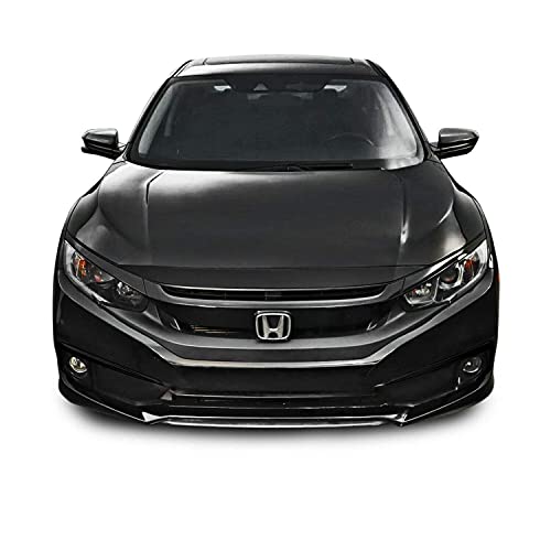 SlickMod Chrome Delete Blackout Vinyl Overlay for 2016-2021 Honda Civic Front Grill Trim (Gloss Black) - Image 1