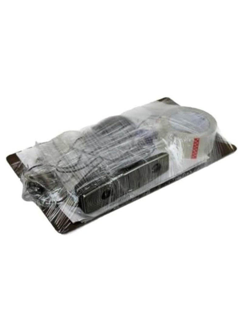 مارك [لفة واحدة] غلاف بلاستيكي شفاف صغير قابل للتمدد - غلاف بلاستيكي شديد التحمل مقاس 4 بوصات لتغليف البليت والتعبئة والنقل والتعبئة - غلاف ملتصق صغير - Image 4